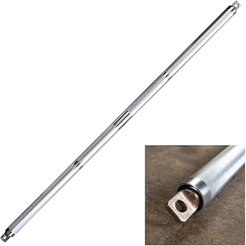 Body-Solid MB100A Barra giratoria doble de aluminio para entrenadores funcionales de doble pila, agarre moleteado de capacidad de peso de 220