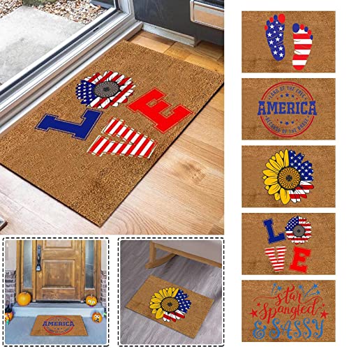 Kanoyavv Patriotic Birthday Decor Independence Day Decorative Door Mat Bathroom Welcome Mat Door Mat Floor Mat New Blanket Warm Plush Blanket Usa 4Th Of July Yard Signs Memorial Day Decor For Office #TOP1