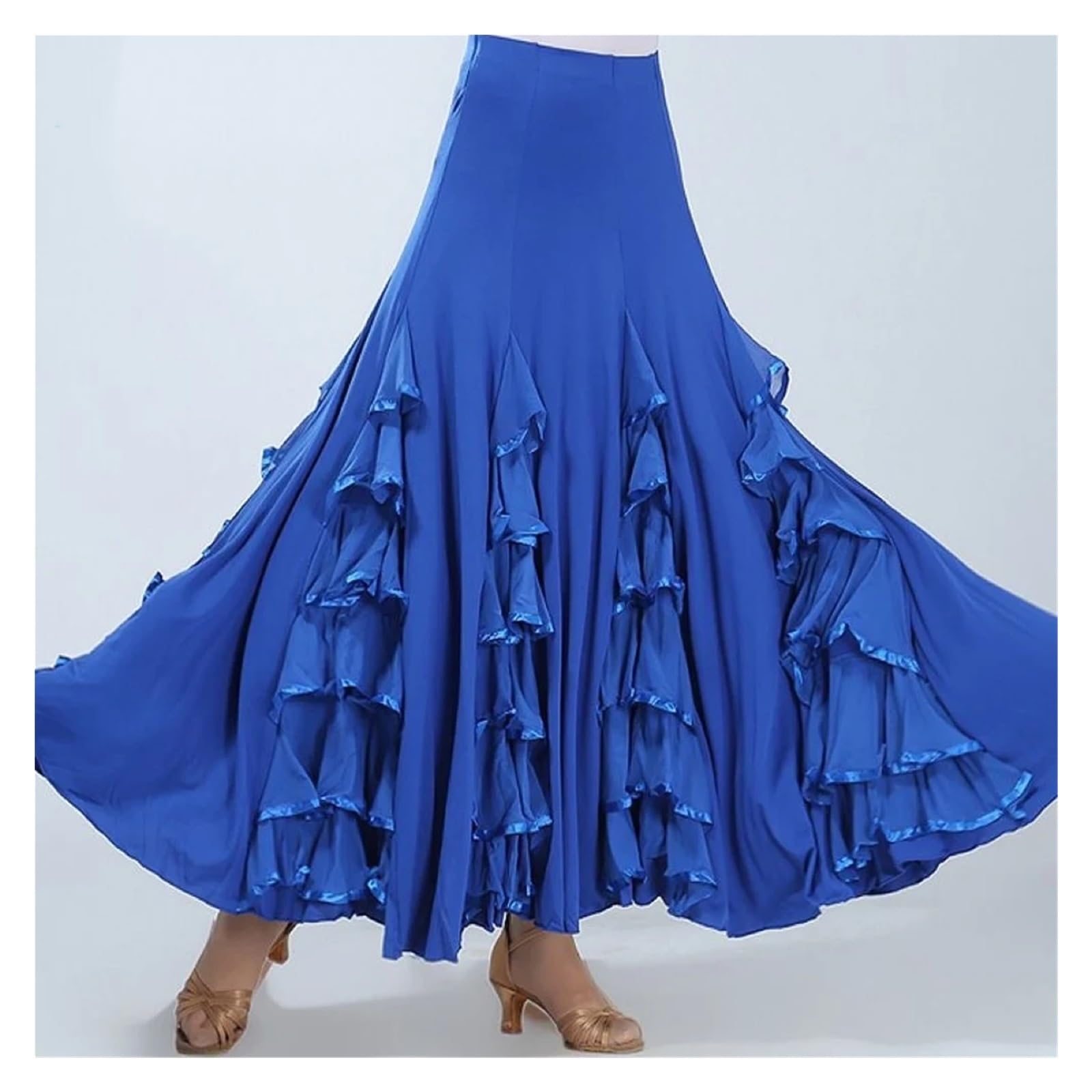Klassischer Wettkampf-Praxis Layered Big Swing Tanzen Flamenco Kleid Tanzrock Frau Für Spanischen Flamenco Stiertanz Show