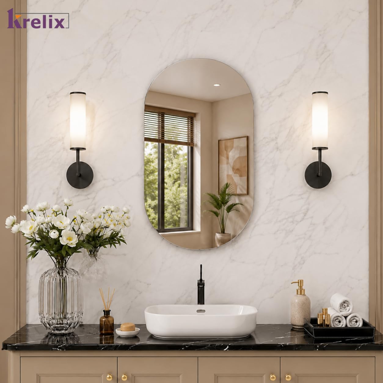 Capsule Wall Mirror - Modern Design FREE SHIPPING -5