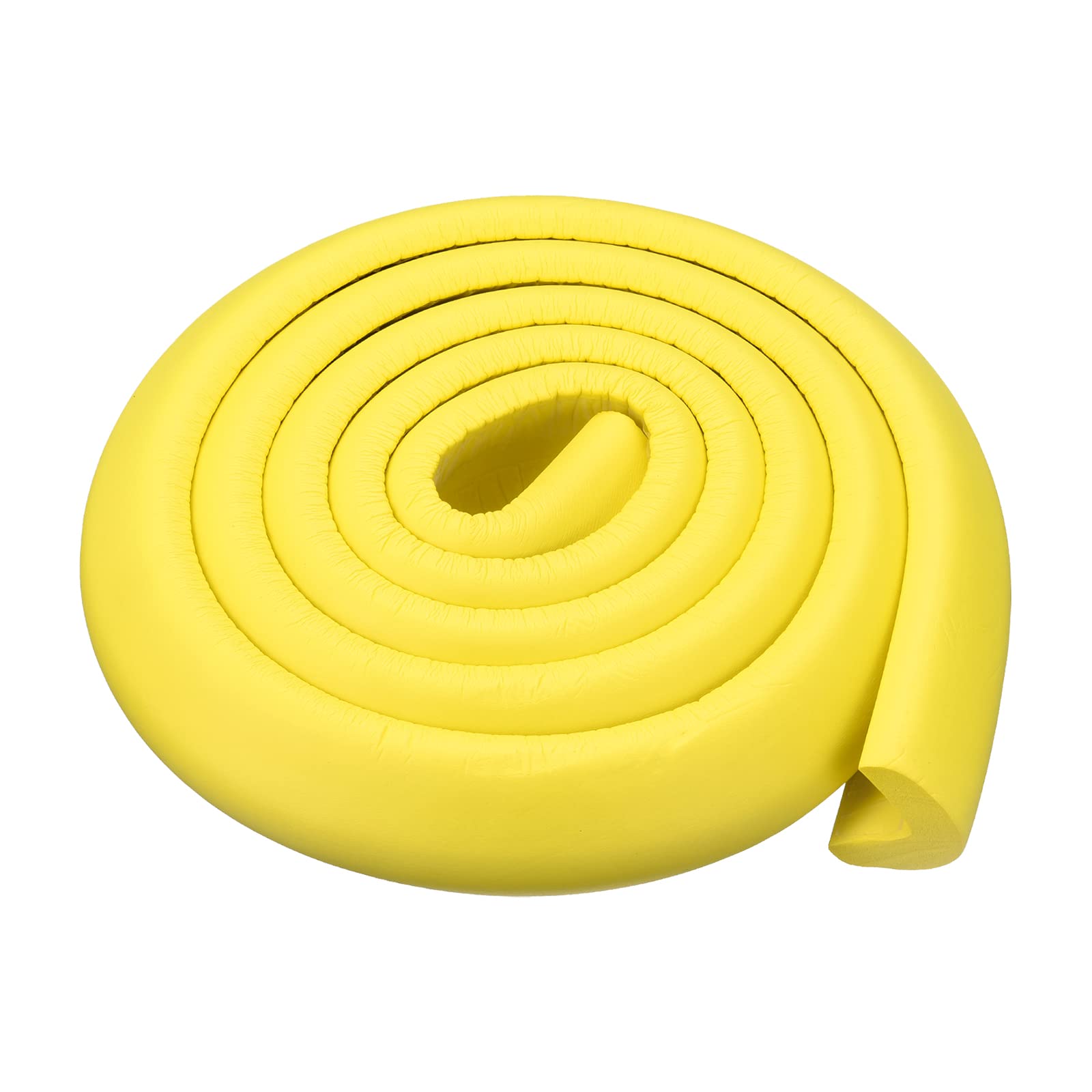uxcell Protectores de esquinas de 6.5 pies (2 m), paquete de 4 parachoques de seguridad de espuma en forma de L para muebles, protector de borde de mesa de esquina, amarillo