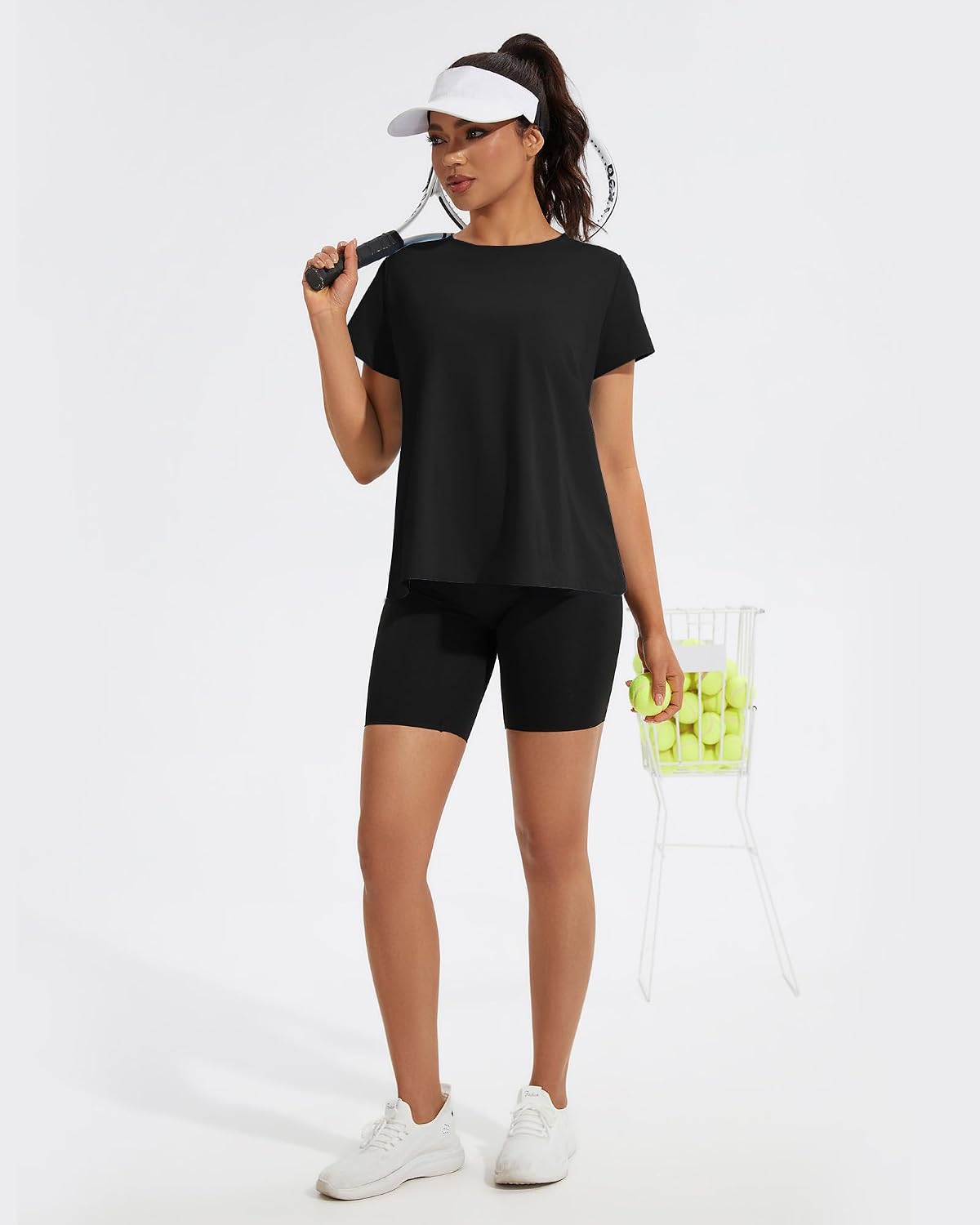 Open Back Workout Tops for Women Short Sleeve Flowy Athletic Shirts Split Back Gym Exercise Active Yoga Tshirt