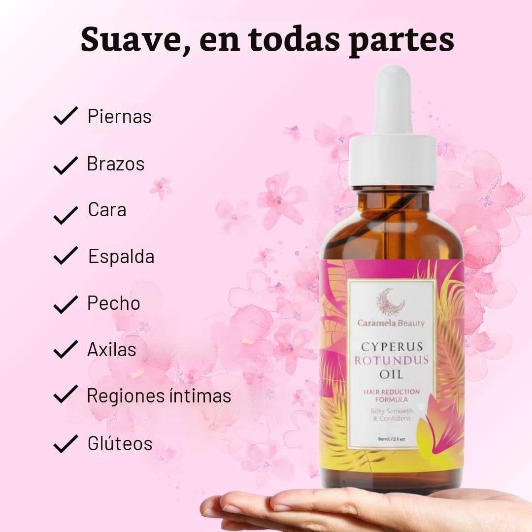 Amazon.com: Aceite de Cyperus Rotundus Natural Caramela Beauty - 60ml de  Aceite Natural de Cyperus Rotundus para Depilación, Hidratante y Calmante,  Aceite de Cyperus para Reducir el Crecimiento del Vello Corporal :