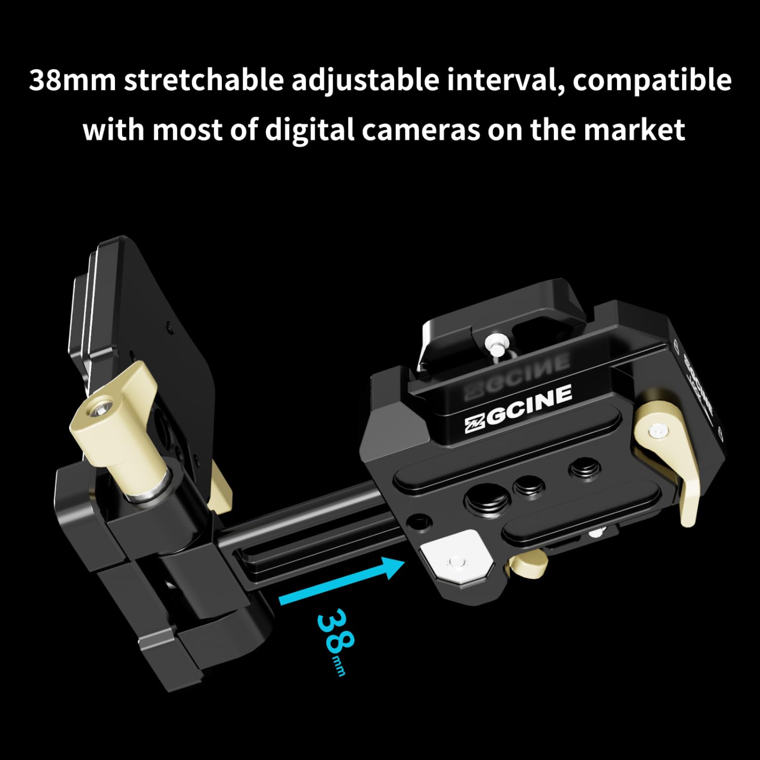 ZGCINE VR-KIT4 v-mount uchwyt na akumulator z szybkim zamkiem Arca-Swiss, składanym ekranem i składaną konstrukcją | Płyta akumulatora V-Mount do kamer dla mobilnych zestawów