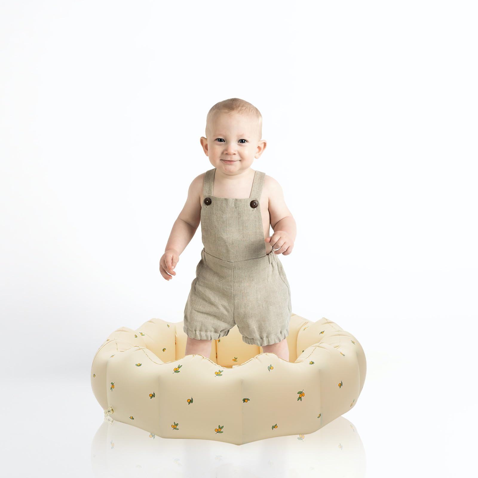 Pataugeoire Gonflable Fleur PVC Blanc pour Bébés et Garçon et Filles
