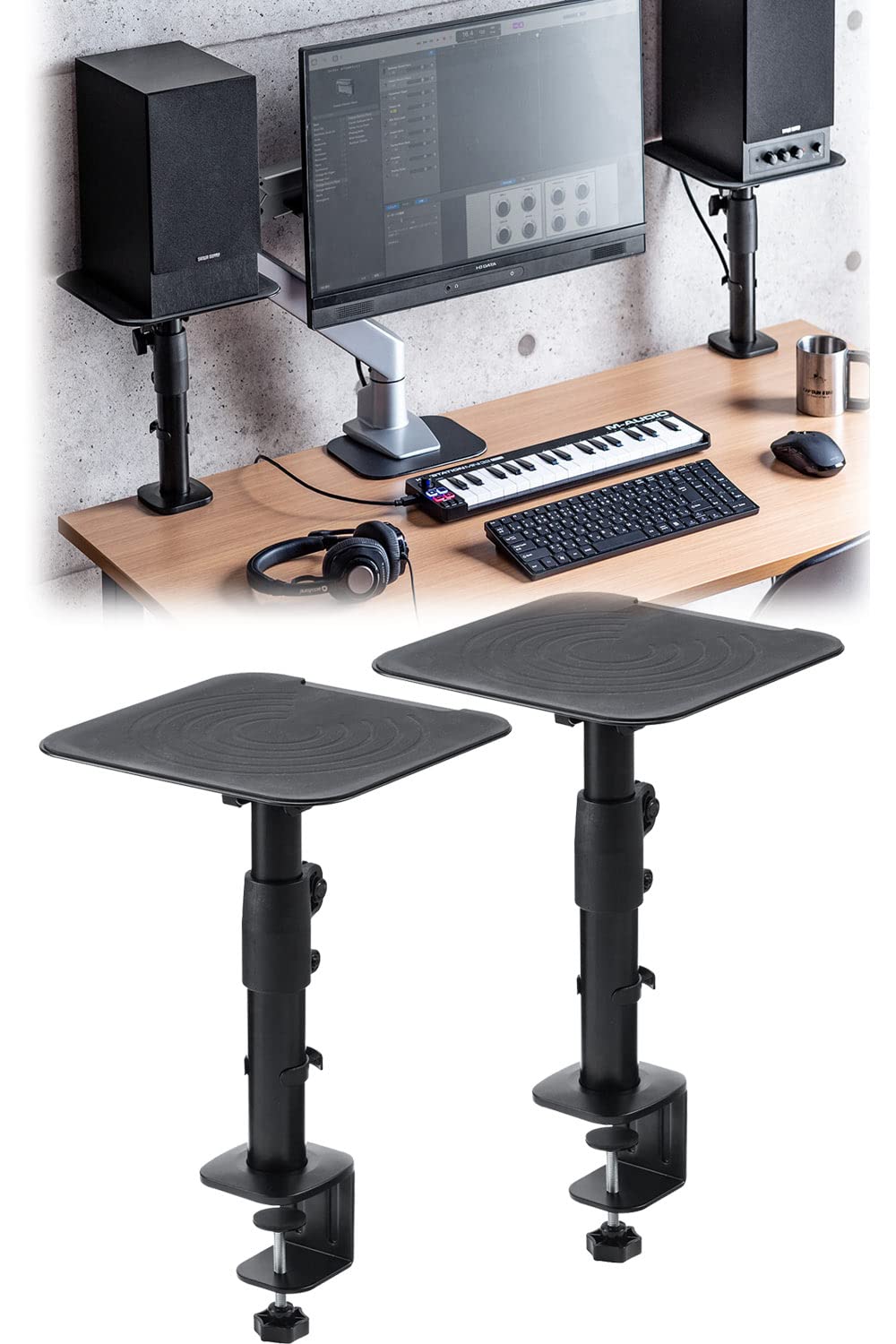 スタンド式スピーカー ブラック 2台セット 201v スタンド式スピーカー