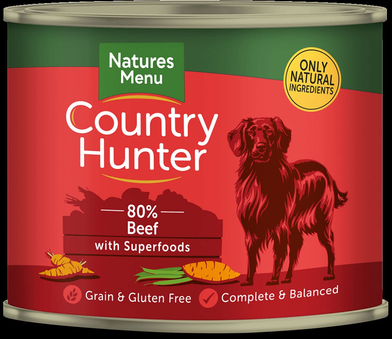 Natures Menu Country Hunter Dog Food Can Beef - 600g