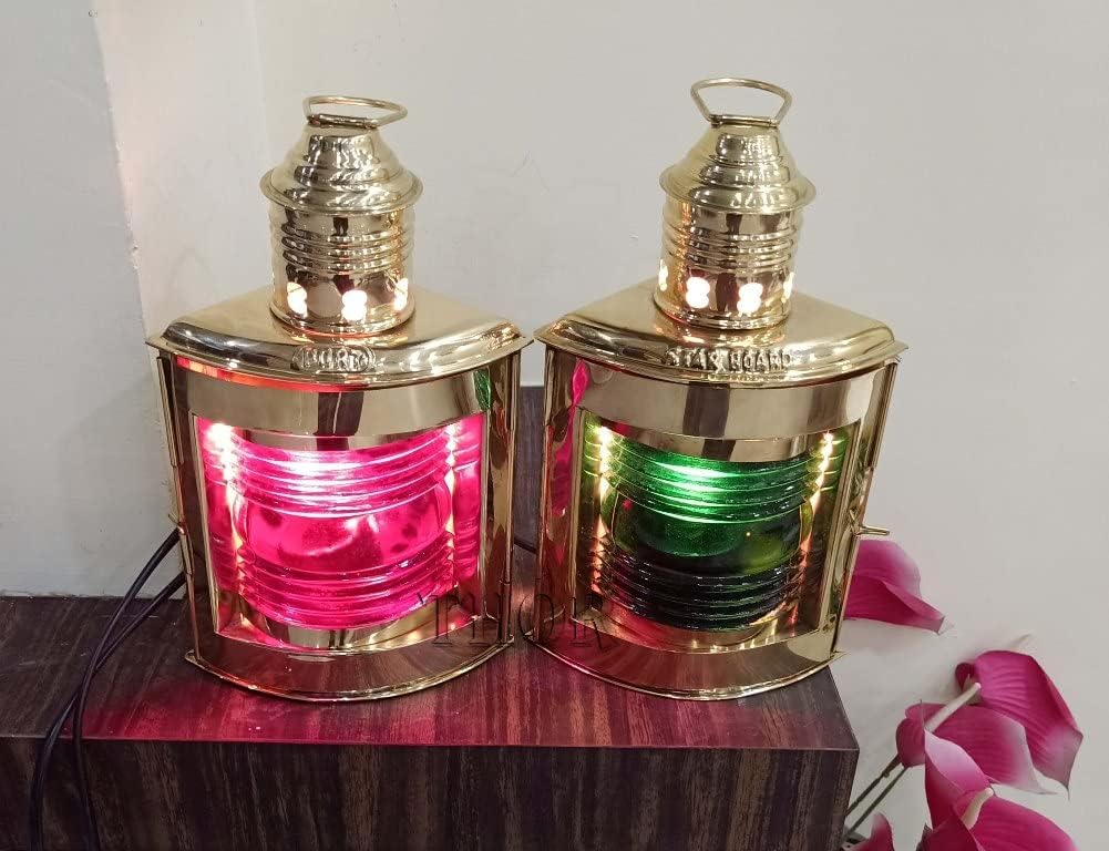 漁船用真鍮ランタン 透明/赤 ランタン DIEITZ HURRICANE LANTERN D78 RED-GT PARAFFINOIL SET