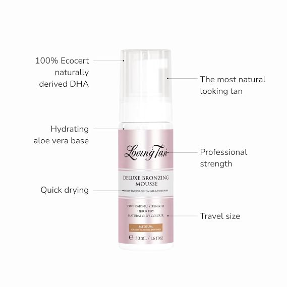 Loving Tan 8 HR Deluxe Self Tanner Mousse Mini Kit (Medium) Travel Size