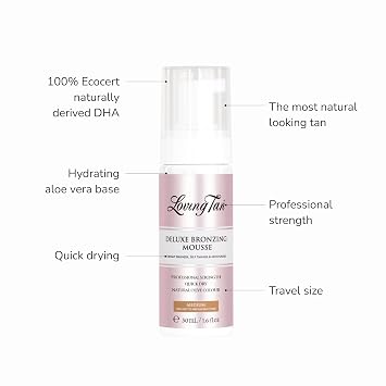 Loving Tan 8 HR Deluxe Self Tanner Mousse Mini Kit (Medium) Travel Size