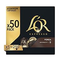 L'Or - Capsule Caffè Espresso Forza - 250 Capsule in Alluminio