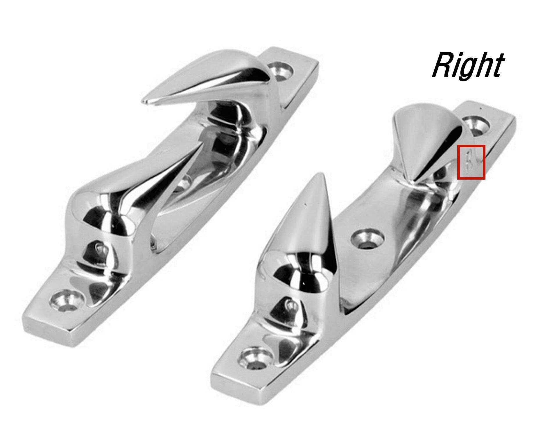 Coppia di cunei da 119 mm, resistenti in acciaio inossidabile 316, per barca, passacavo, accessori per auto, 119 mm