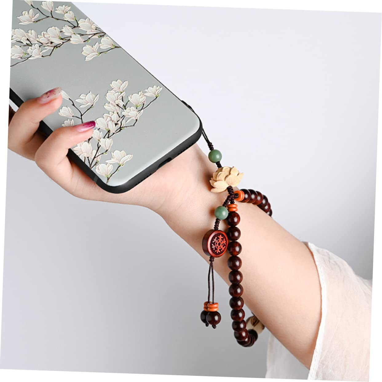OSALADI 3stücke Vintage Holzperlen Handy Lanyard Für Outdoor Handgelenkschlaufe Für Smartphone Einfach An Handy Oder Hülle Zu Befestigen Für Reisen Schule Und Freizeit
