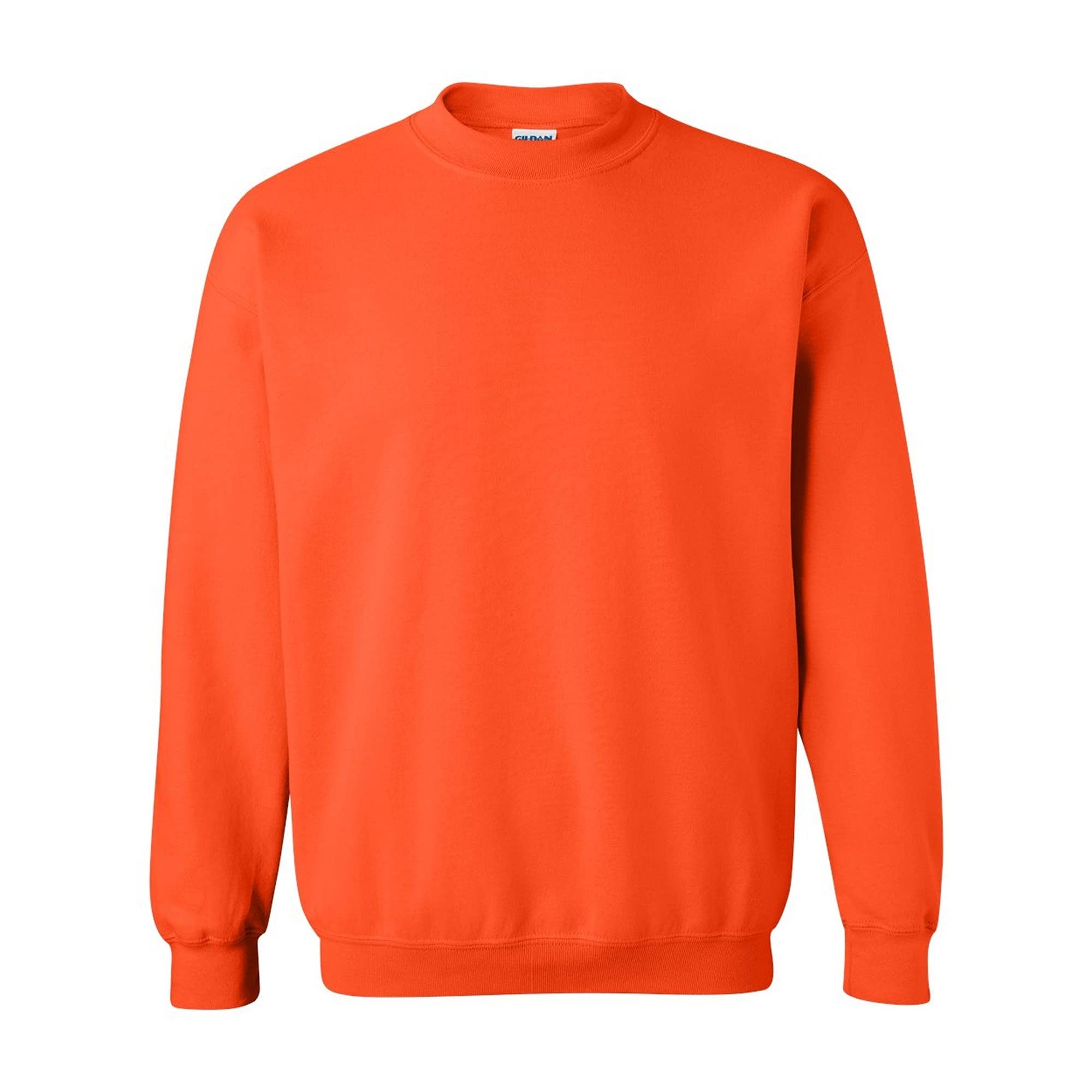 Gildan Men's Orange 50/50 Adult Crewneck Sweatshirt, Uk Xxl