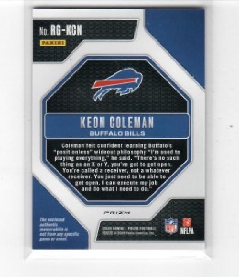 2024 Prizm Gear Purple Pulsar #15 Keon Coleman RC - Rookie Card Buffalo