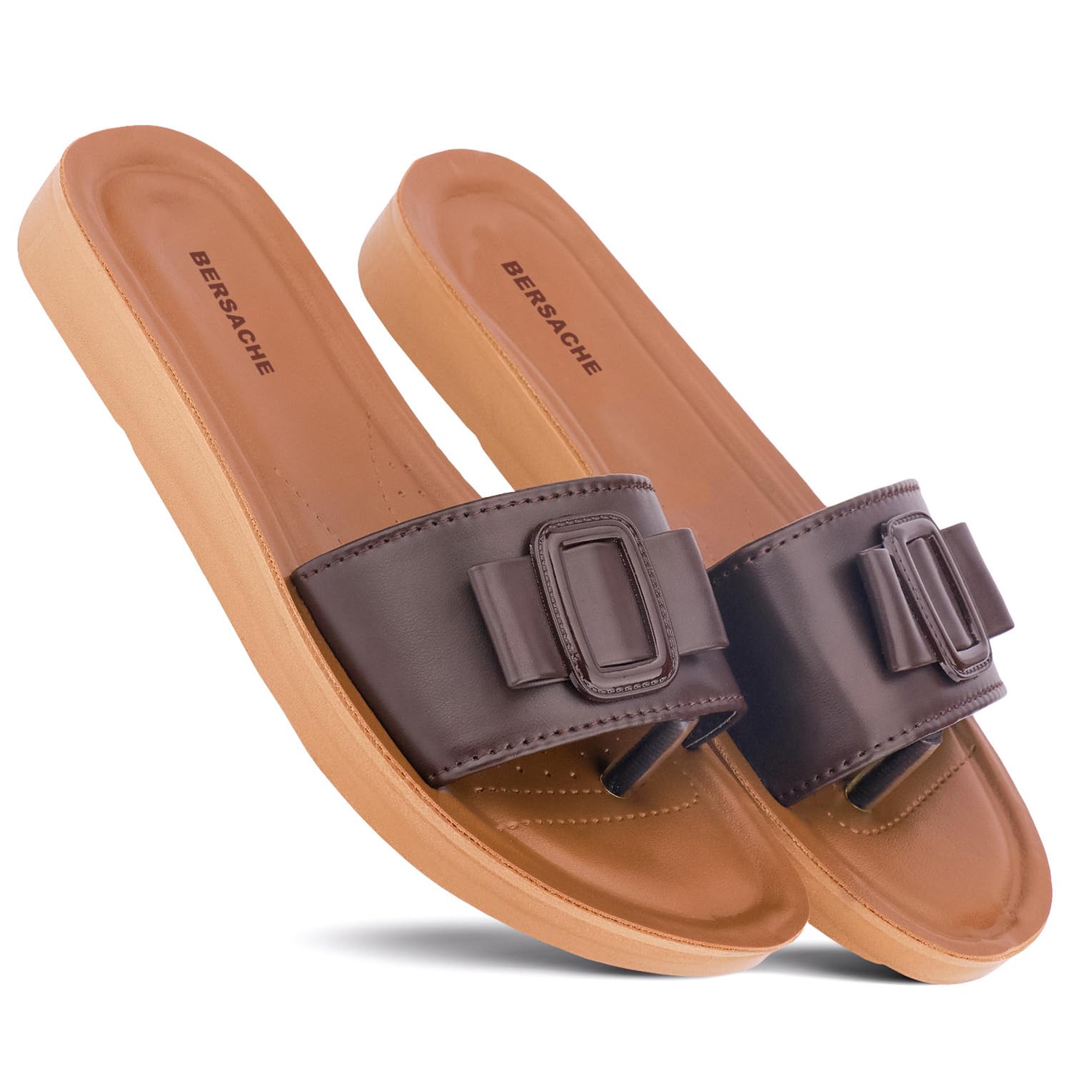 bersache Extra Soft Classic Casual Chappal with Regular wear with Ultra Soft Brown Flats for Women's-picture-4