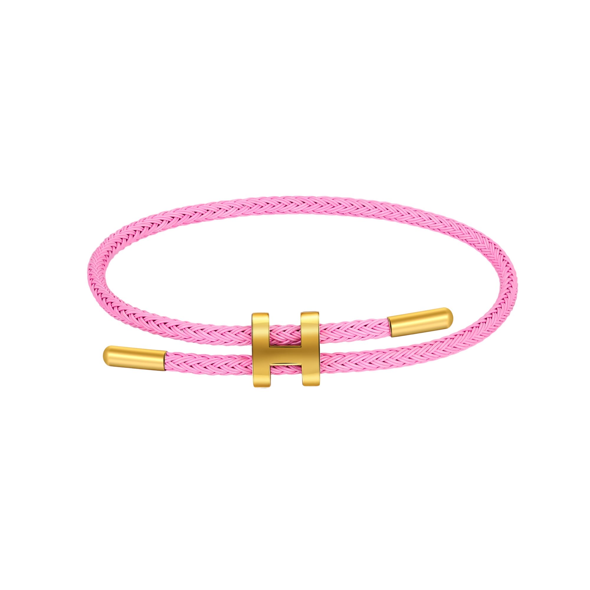 AIMADE Adjustable Charm Bracelet for Women, 18K Gold Plated Titanium Steel