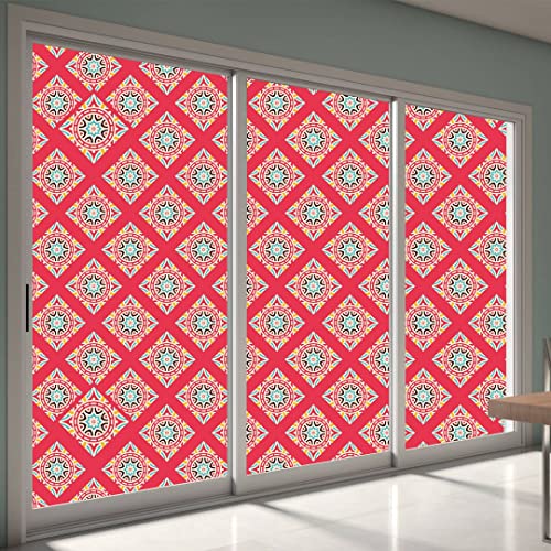 Image of CVANU Window Film Privacy Heat-UV Protection Self-Adhesive Window Glass Film Viny Sheet Multicolor Size(23inch X 75inch) C170
