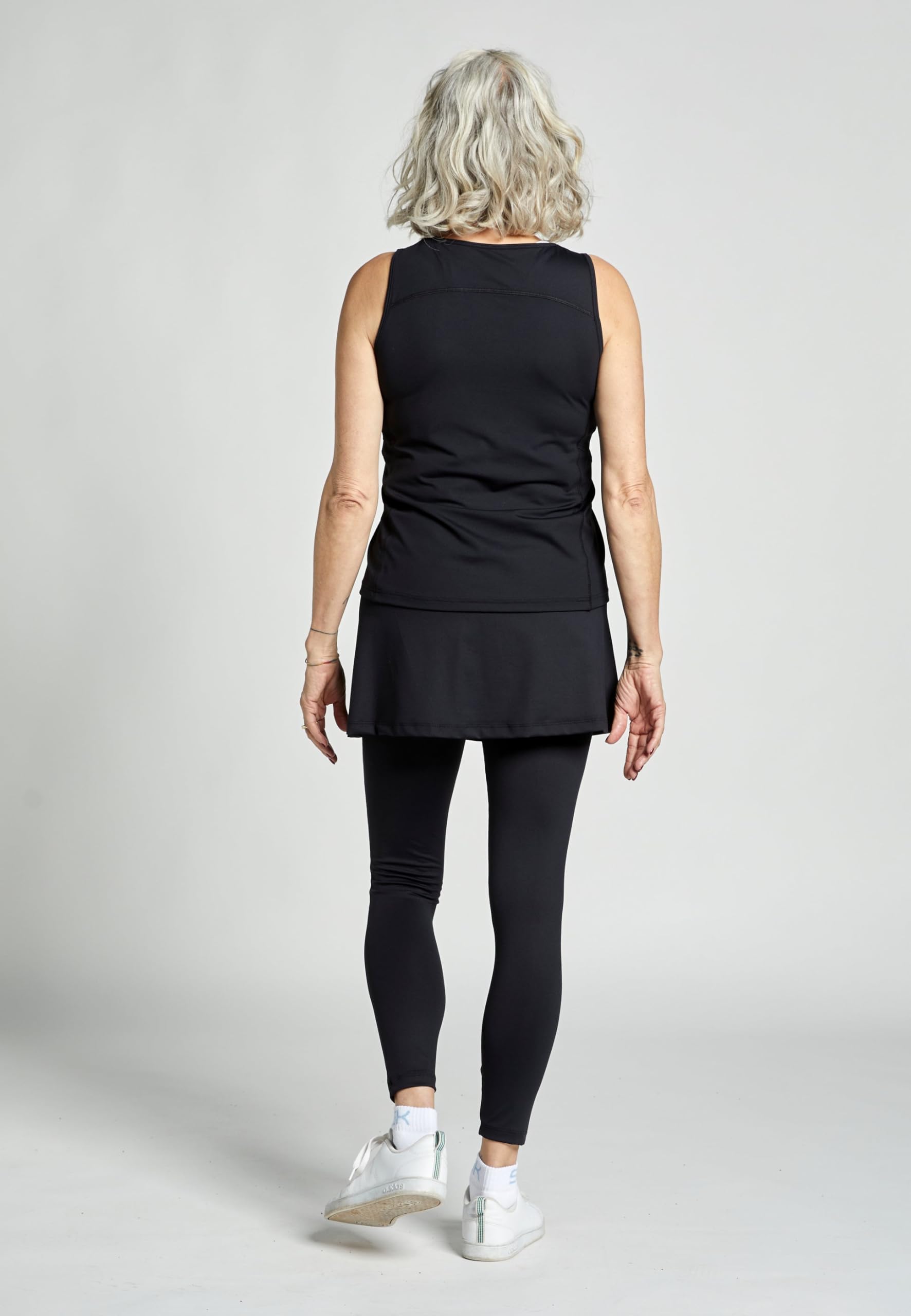 Sportkind Ragazze & Donna 2 in 1 Gonna Tennis con Tasche & Leggings Lunghi, Gonna Pantaloni Yoga con Gonna, Sport Skapri