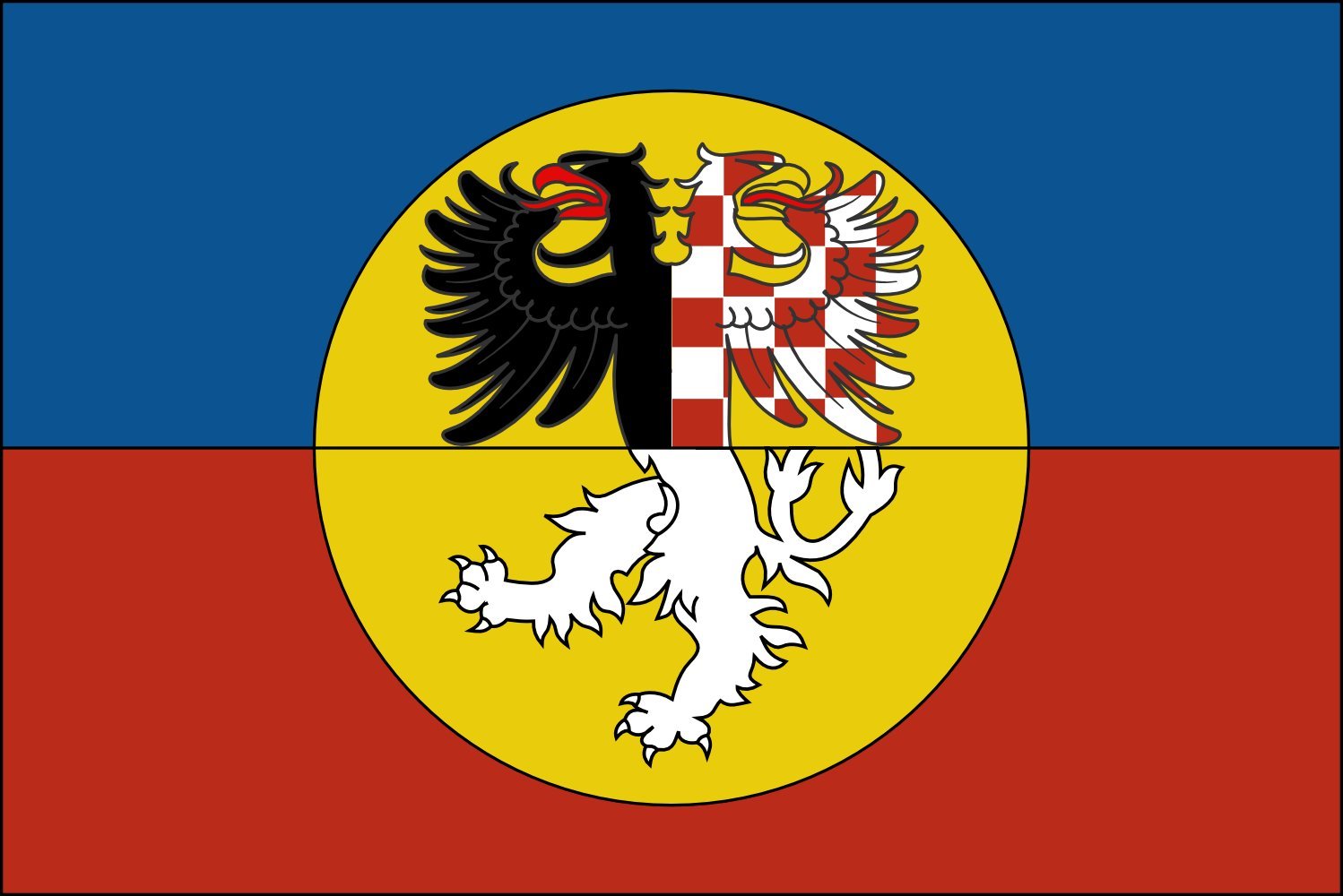 Drapeau Slavkov u Brna municipal de République Tchèque grand format pour pavoisement