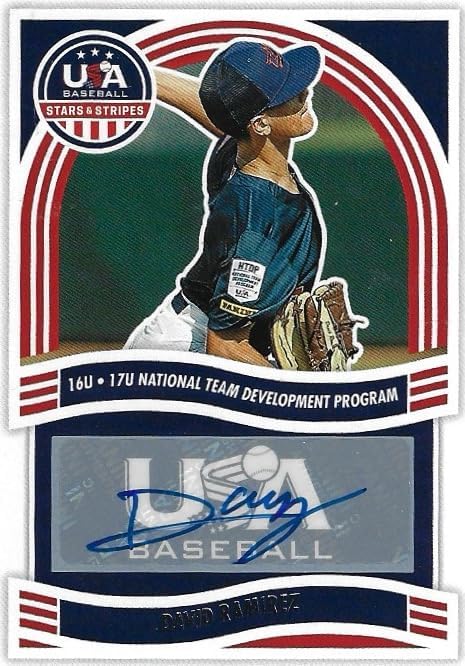 David Ramirez Autographed Auto Collectible Baseball Card - 2024 Panini USA Baseball Stars & Stripes Edition #NTS-DR (16U/17U National Team Development Program)