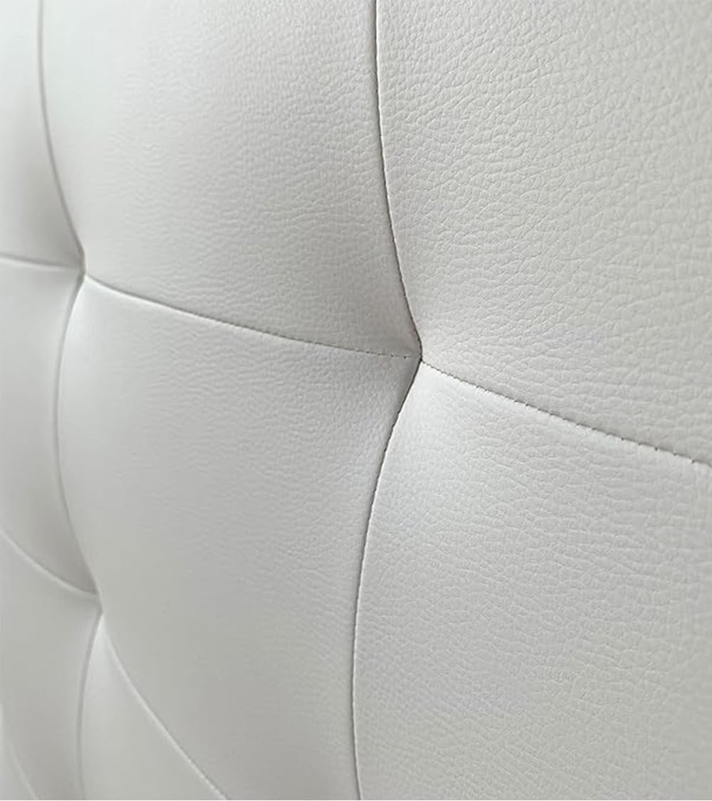 Cabecero Olson Tapizado Polipiel 105 cm Blanco | Para Cama Individual