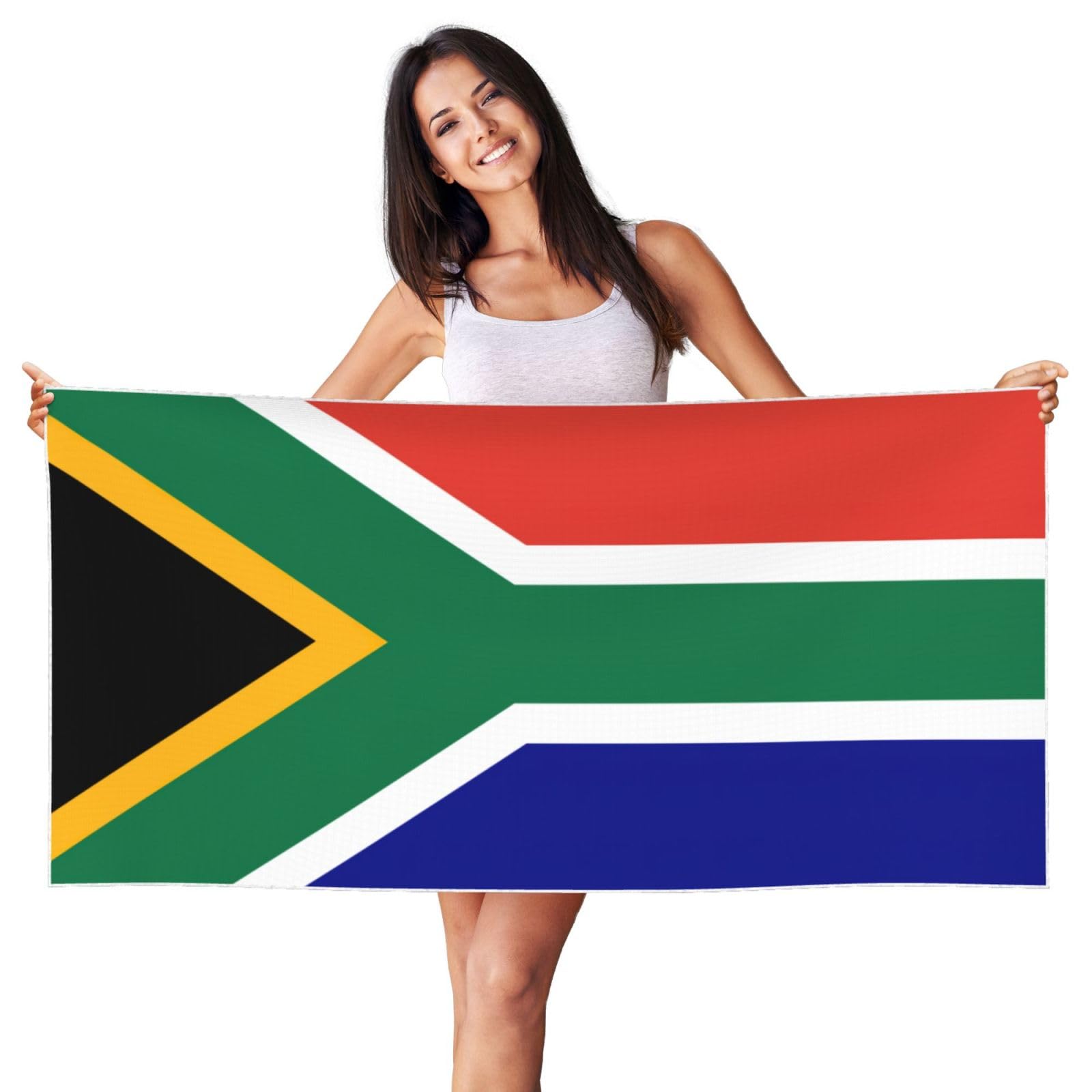 EdWal South African Flag Print Spa Bath Towels 70cm X 140cm,Soft Quick Drying Beach Towels For Bathroom,Gym,Travel