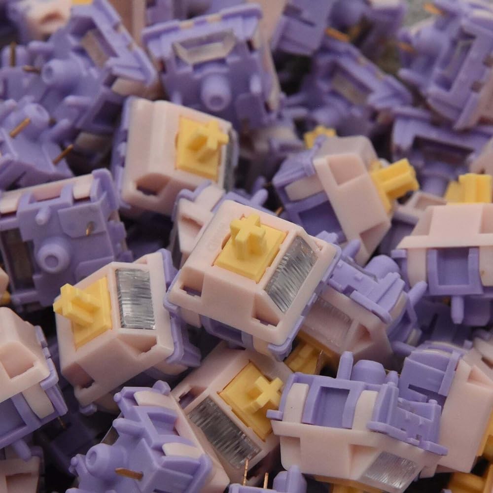 MMD Princess V4 Switch, Commutateur RGB Linéaire/Tactile Pré-lubrifié pour Clavier Mécanique Personnalisé(Tactile 48g,110PCS)