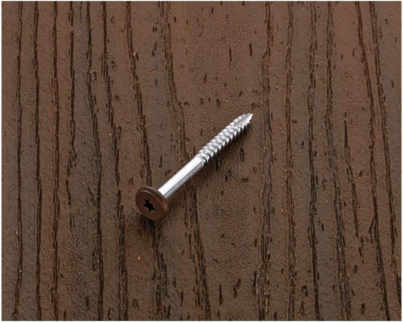 Headcote Stainless Steel Fascia Screws 9 x 1-7/8" T-20 Star Drive Java 100 Pieces