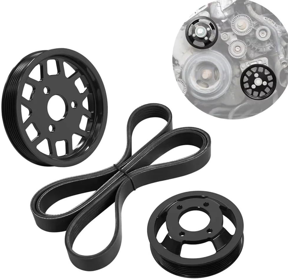 Car Cooler Water Pump Power Steering Water Pump Pulley Kit E46 325i 328i 330i E39 525i 528i 530i For X3 E83 For X5 E53 For BMW M54 M52TU(3pcs-set)