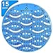 Fragrant Fresh Urinal Screen Deodorizer, Fresh Scented Urinal Screen With Easy Fit & Multiple use (Blue Ocean, 15 Pack)