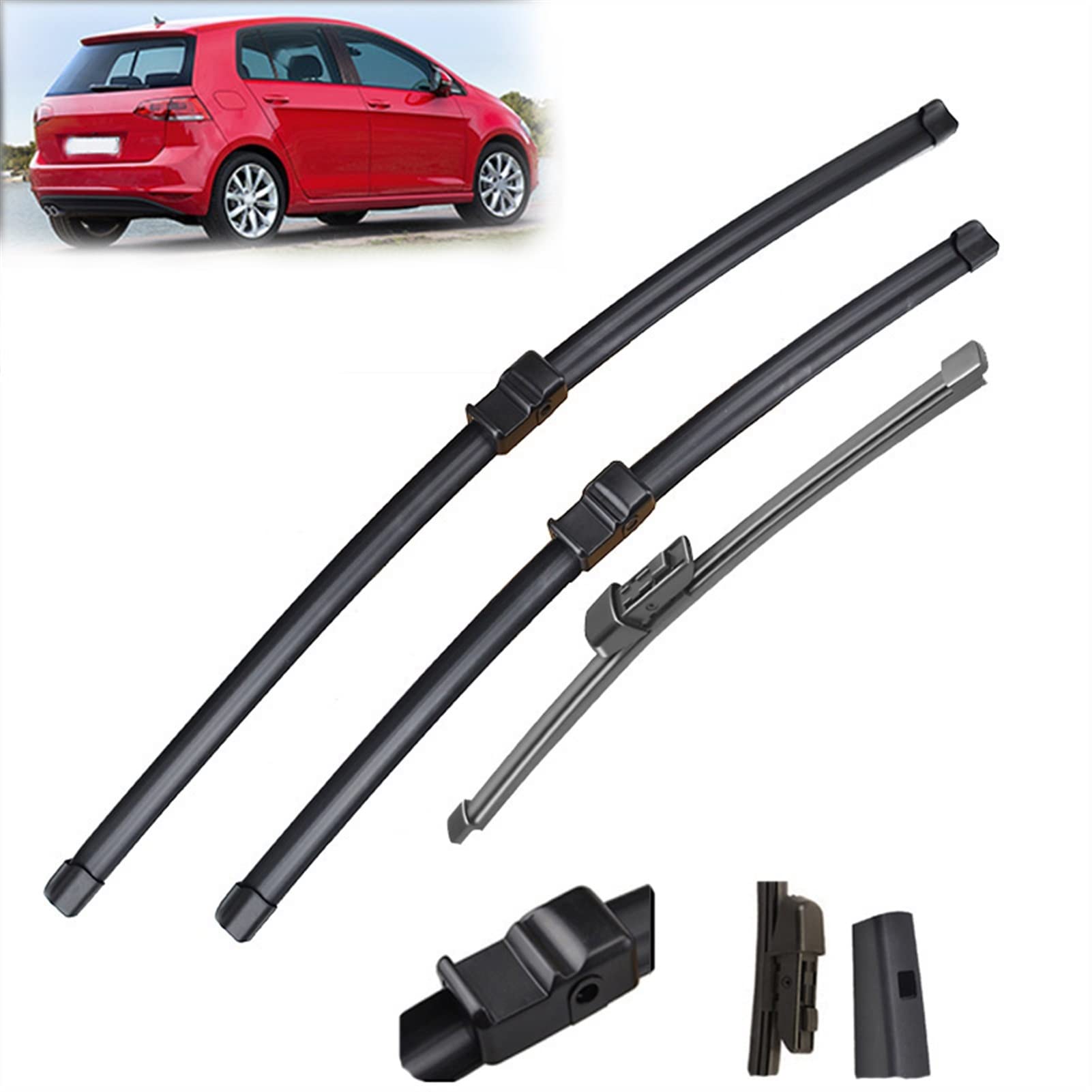 Balais d'essuie-glace WITTSY aérodynamiques | Pour VW Golf Plus 28" 28" 14"