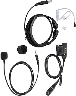 Fone de ouvido com microfone de vibração de garganta, fone de ouvido com microfone de garganta, transmissão estável portátil telescópica para Xir P6600 P6620 DP2400