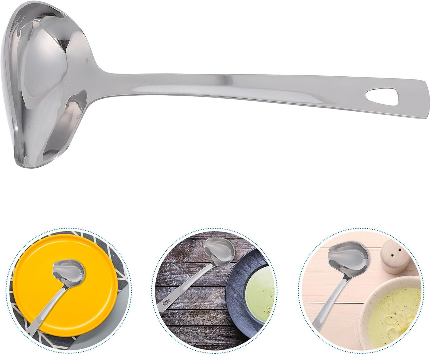 Stainless Steel Sauce Ladle Small Serving Spoon with Duckbill Spout