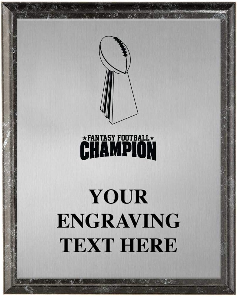 Crown Awards Football Plaques, Personalized Fantasy Football Champion Trophy Plaque Award, Great Custom Engraved Fantasy Football Prizes Prime