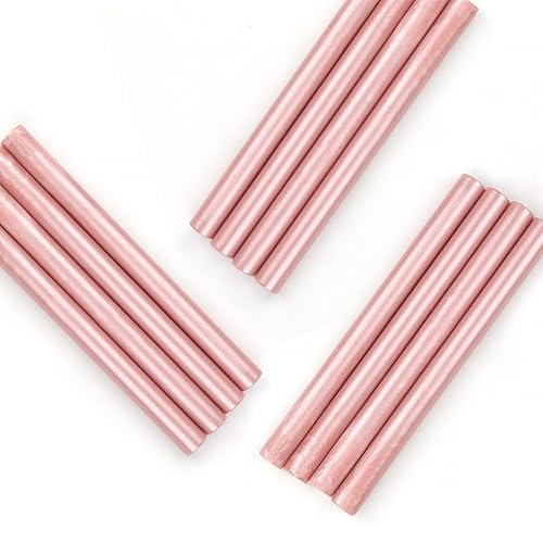 Miniatura 4 de 12 barras de sellado de cera para pistola de pegamento de oro rosa, cuentas para sello de cera, ideal para invitaciones de boda, sobres de tarjetas,