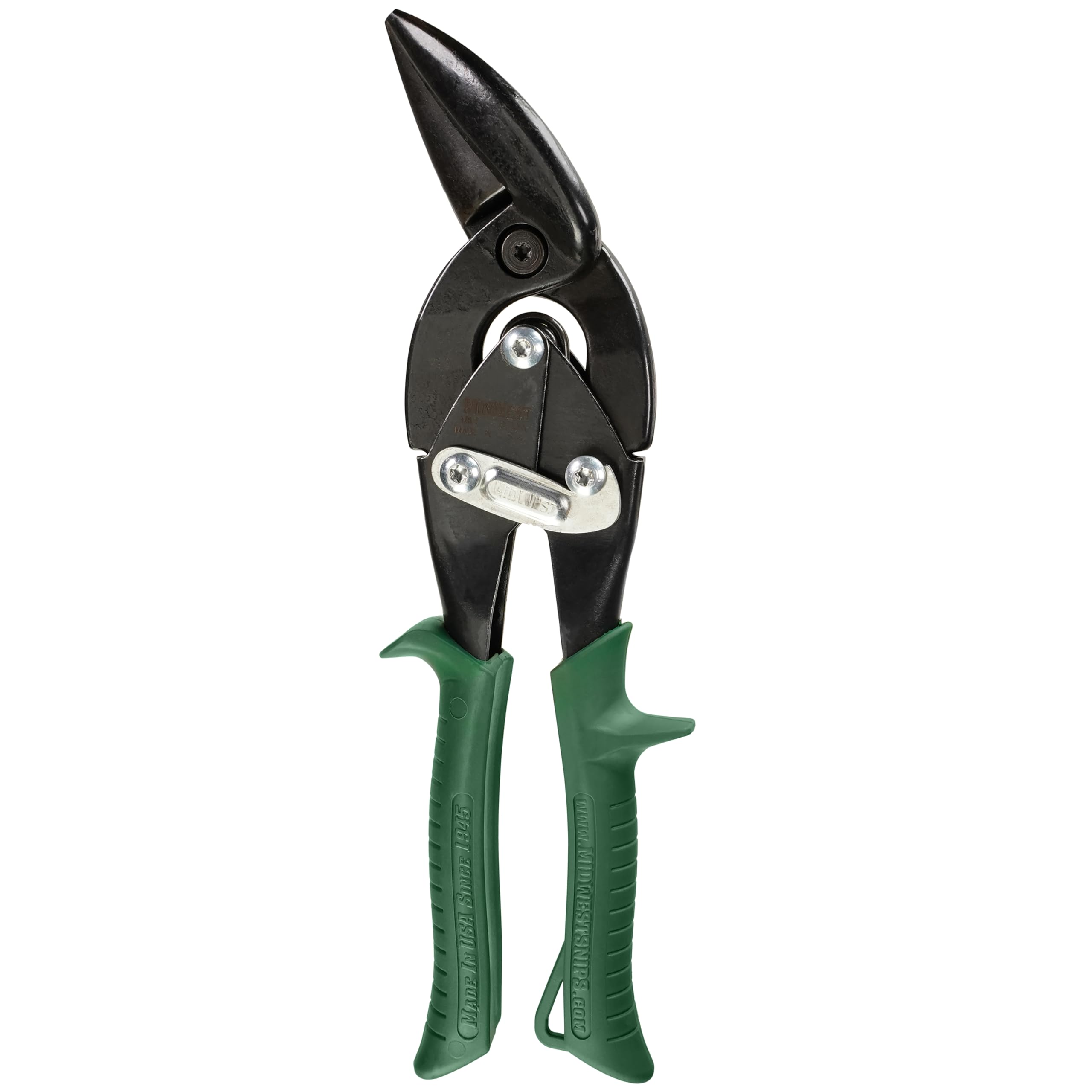 MIDWEST Blackout Series Aviation Snip - Right Cut Offset Tinner Shears, Made in the USA - MWT-6510RO