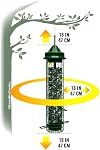 Brome 1015 Squirrel Buster Classic 5.3"x5.3"x20.625" Wild Bird Feeder with 4 Feeding Ports, 1.4qt Seed Capacity