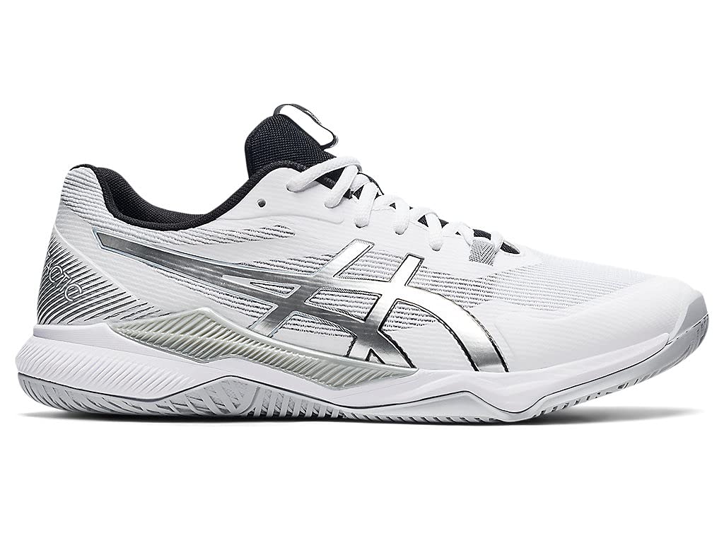 ASICS Tênis esportivo masculino Gel-Tactic Indoor, Branco/prata