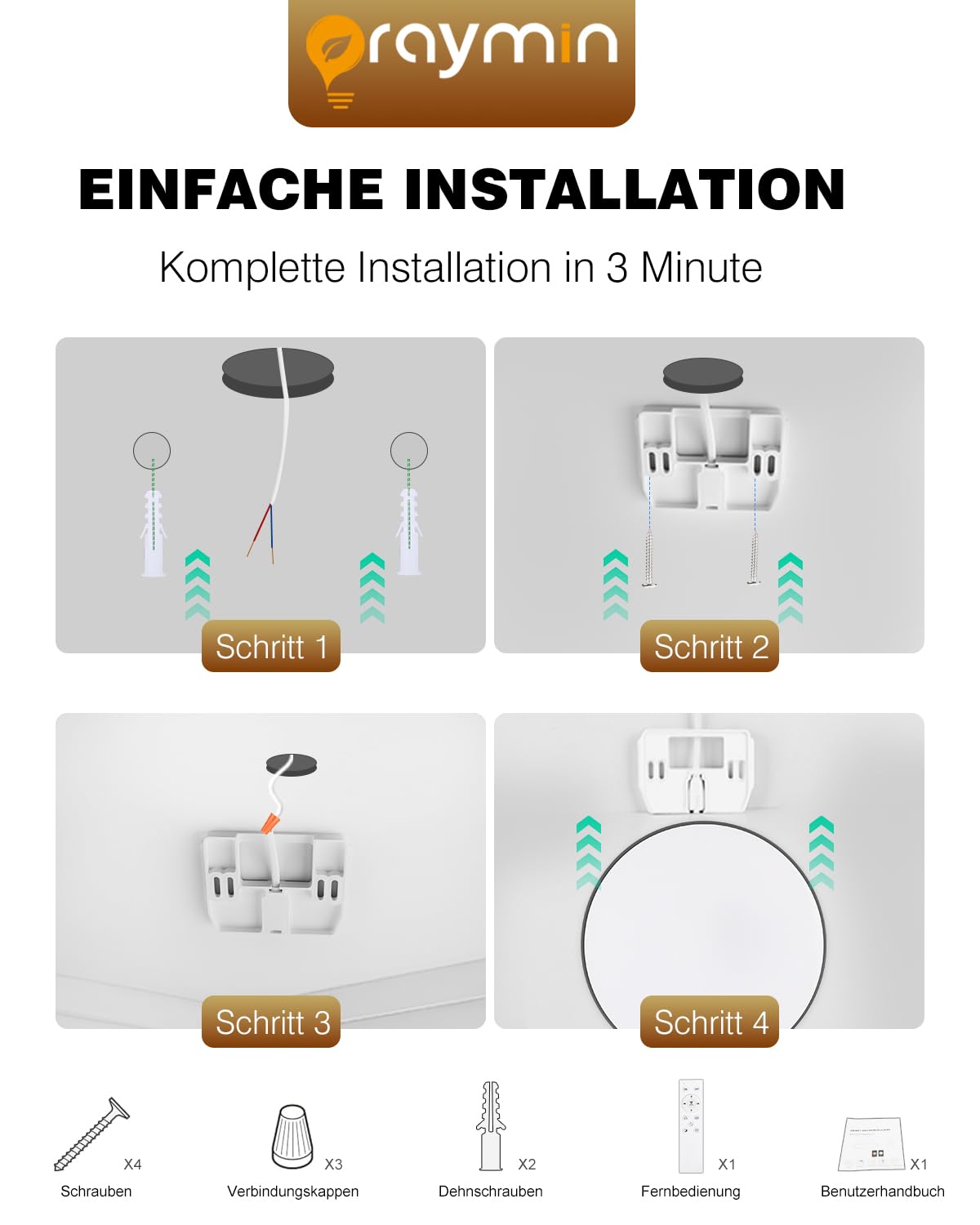 Oraymin Lampada da soffitto a LED da 24 W, con telecomando, 2700 K-6500 K, con controllo app, 16 milioni di colori fai da te, lampada a LED per soggiorno, cameretta dei bambini, diametro 30 cm