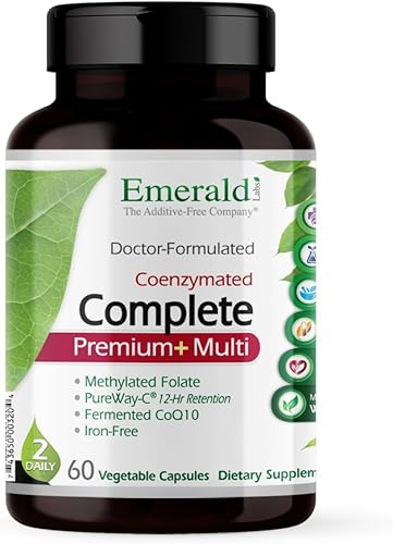 Emerald Labs Suplemento multidietético completo de primera calidad con vitamina C, complejo de vitamina B, CoQ10, zinc, probióticos y vitamina A