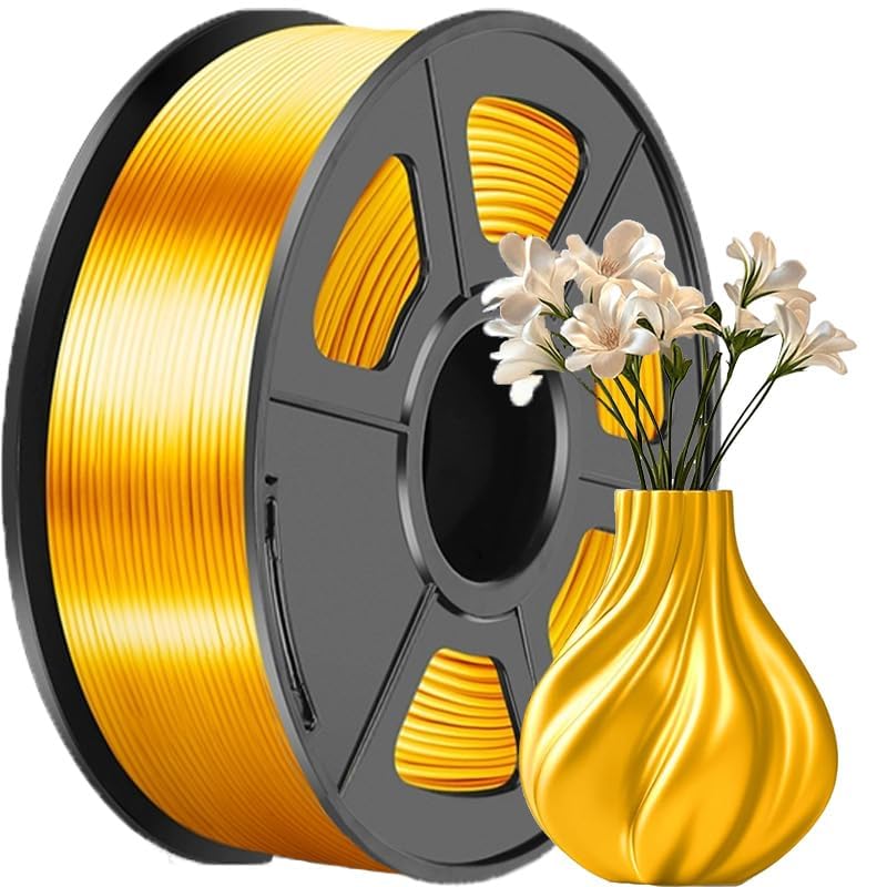 Image of 250G Silk PLA 3D Printer Filament 1.75mm Filajoy3D 3D Printing Filament Dimensional Accuracy + /- 0.03mm for Most FDM 3D Printers,Gold