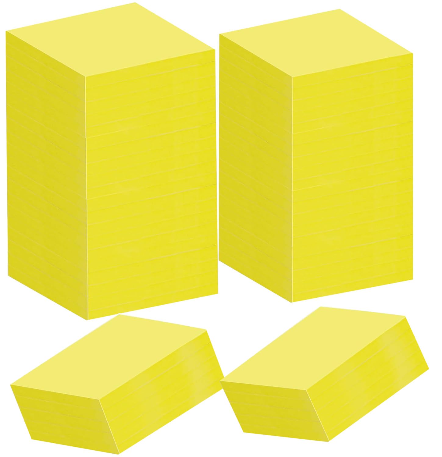 7500 Blatt Super Sticky Notes, Packung mit 100 Blöcken, 75 Blatt pro Block, 76x76 mm,Gelb Haftnotizen-Extra-stark klebende Notizzettel für Notizen,To-Do-Listen und Erinnerungen,Büro, Schule,Familie