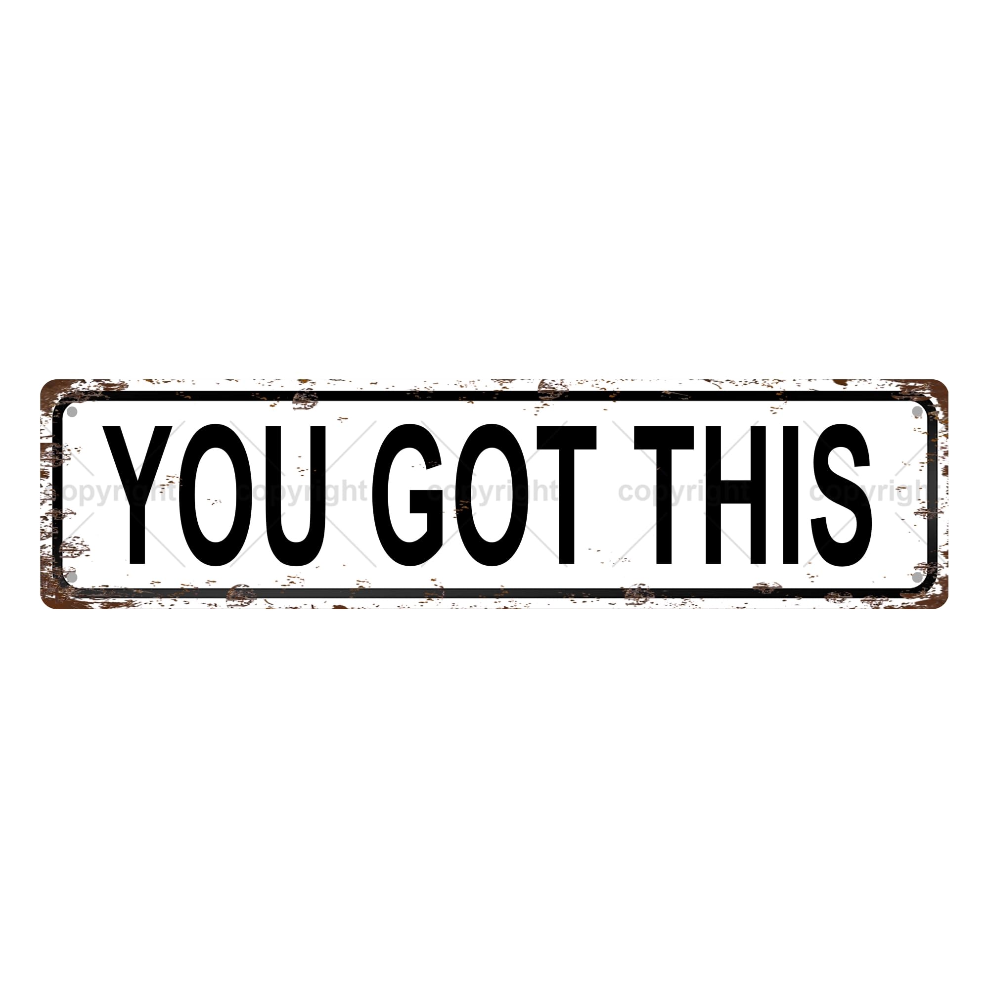 You GOT This Sentences Metal Tin Street Sign Bar Cafe Garage Cave Home Room Wall Bathroom Farmhouse Garden Porch Patio Decor,4x16 Inch