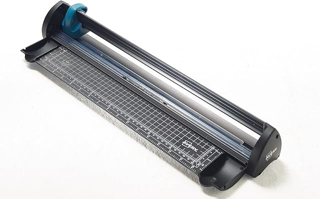 Avery A3 A3CT Compact Trimmer Paper Cutter, Black and Teal