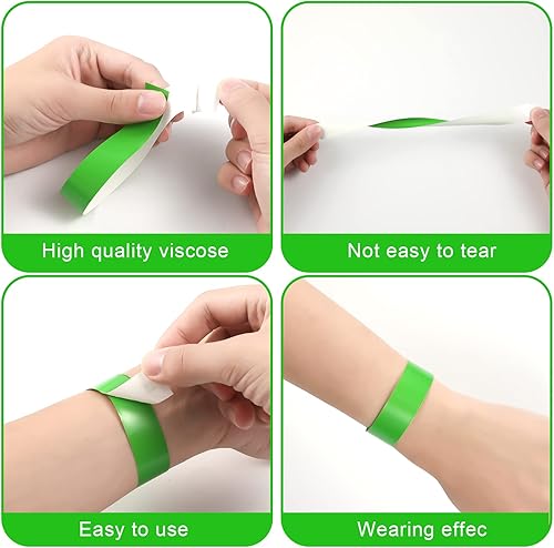 Miniatura 3 de 2020 pulseras de papel para eventos, pulseras de neón impermeables, pulseras de entrada para fiestas, pulseras de papel para eventos, festivales de