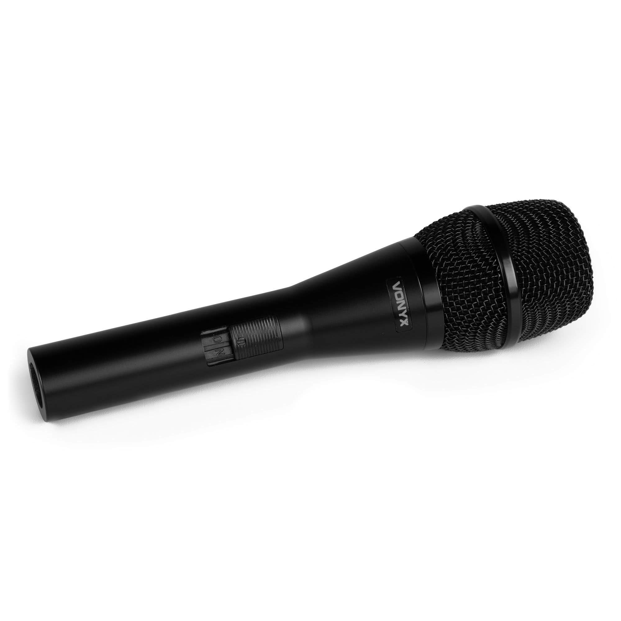 Vonyx VDM09 Kondensator Mikrofon zum Singen, für Podcast & Instrumente – XLR Mikrofon mit 5 Meter Kabel & Case – Professionelles Studio Microphone mit Popschutz, Phantom 12–48 V - Schwarz