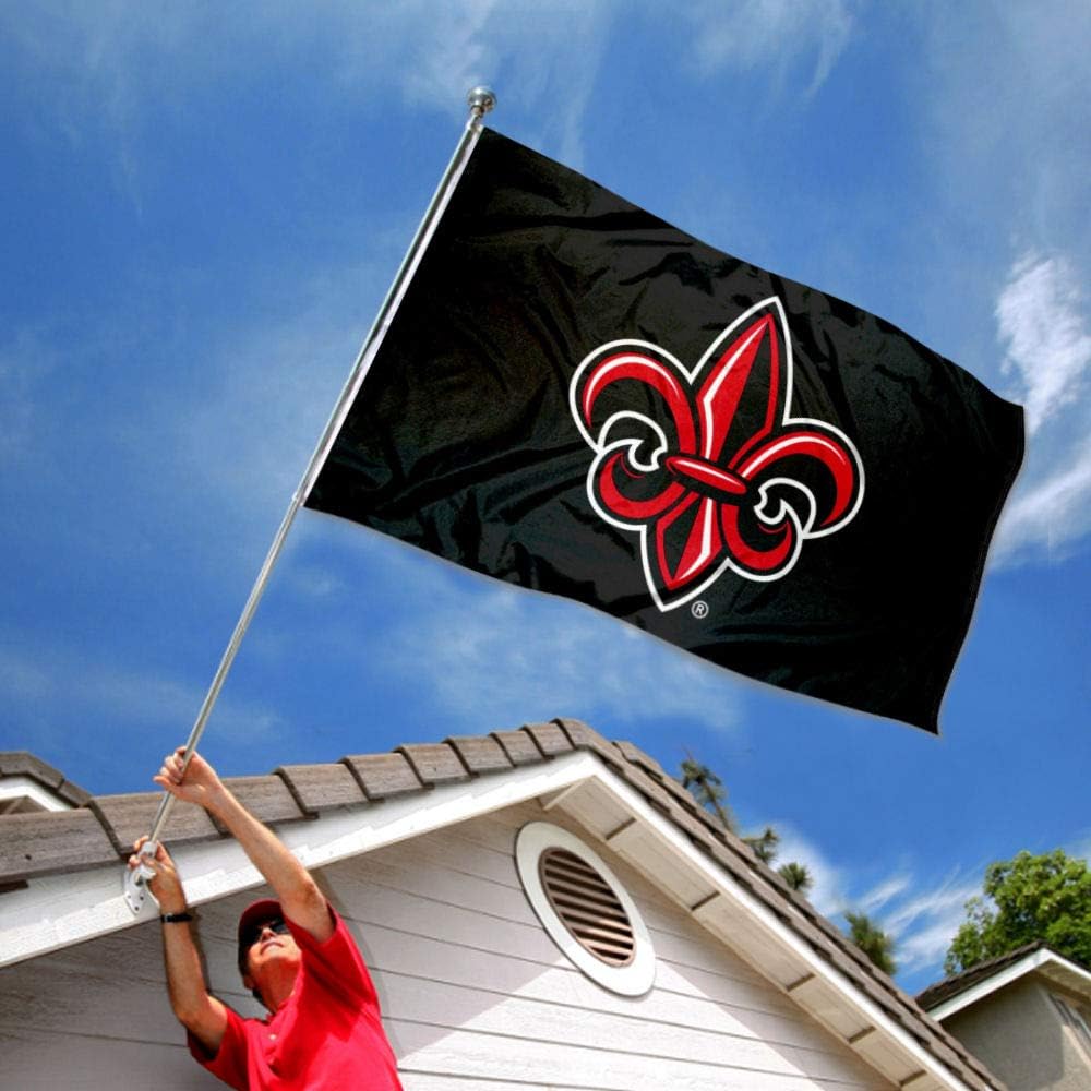 Louisiana Lafayette Ragin Cajuns Fleur de lis Black Flag - Image 2