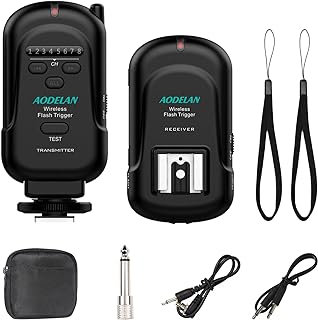 AODELAN Wireless Flash Trigger Transmitter and Receiver Set