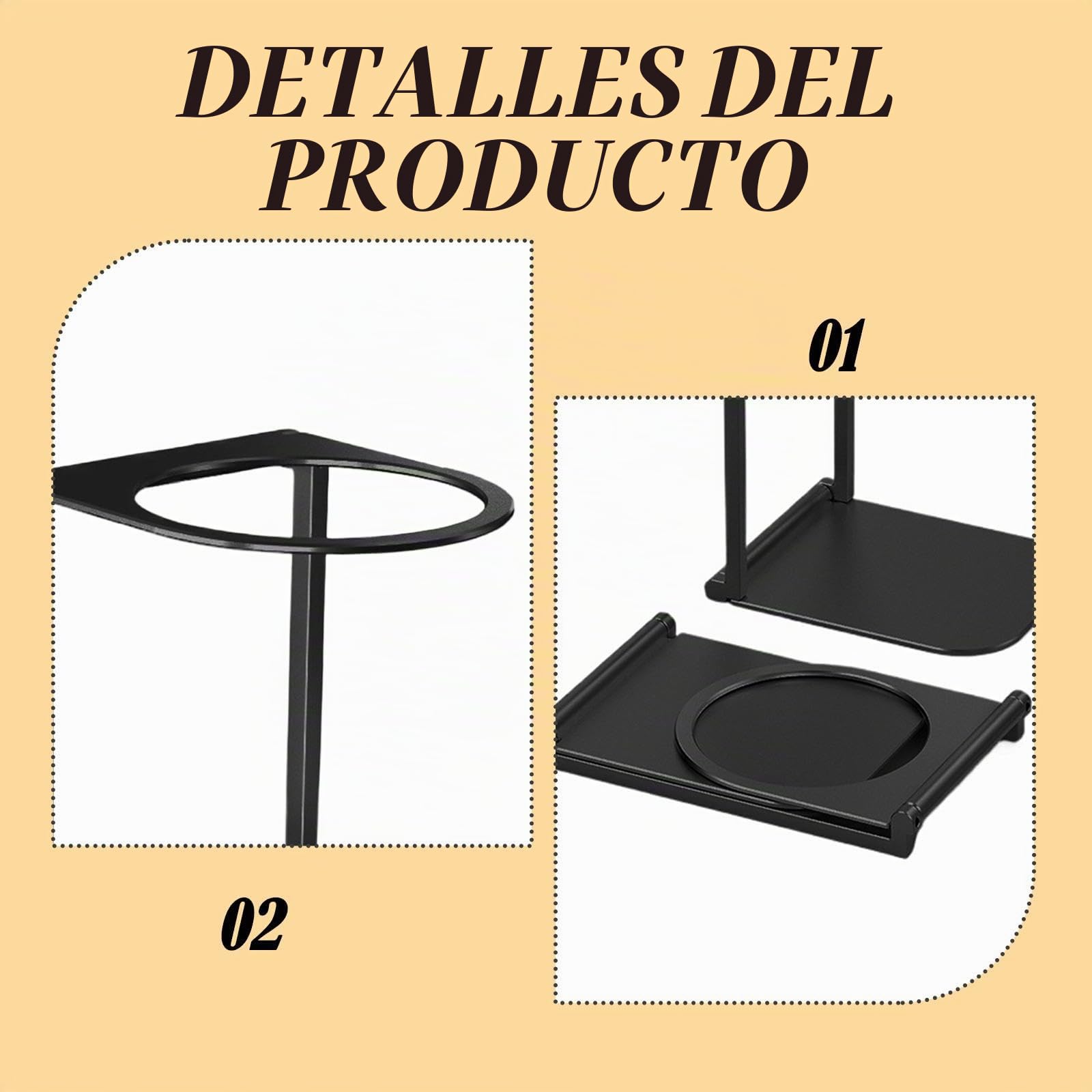Soporte para Cafetera de Goteo, Soporte para Máquina de Espresso, Robusto, Accesorios, Portátil, Soporte para Cafetera Manual para Hogar